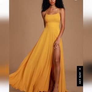 Lulus formal yellow dress